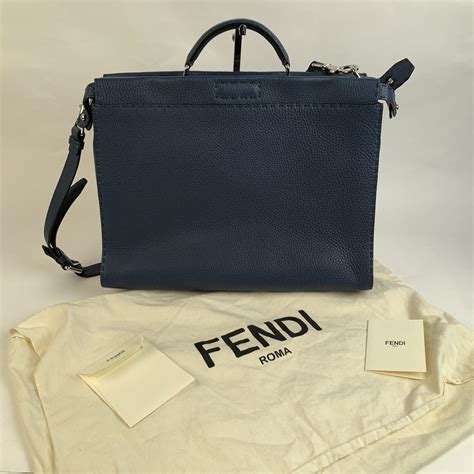 fendi selleria essentially blue|Medium Roll Bag .